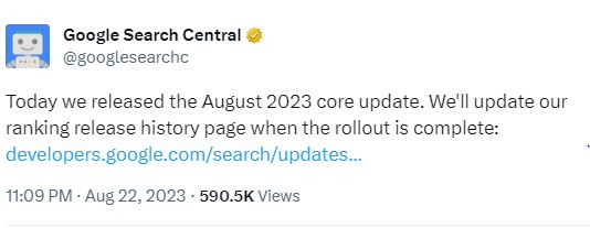 Google Unveils August 2023 Broad Core Update