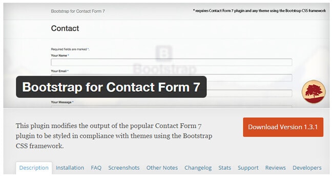 Bootstrap for Contact Form 7