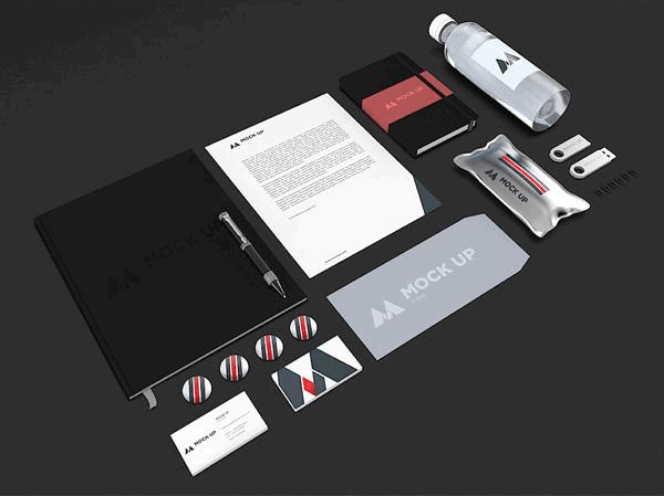 Classic Dark Branding Mockup Classic Dark Branding Mockup Template