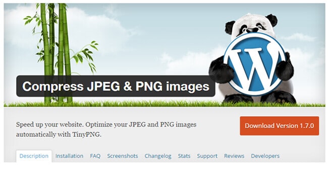 Compress JPEG PNG Images plugin