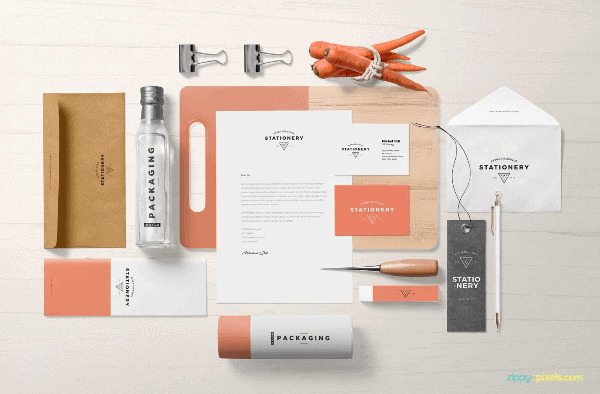 Custom Orange Branding Mockup Template Custom Orange Branding Mockup Template