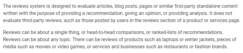 New Guidance for Reviews