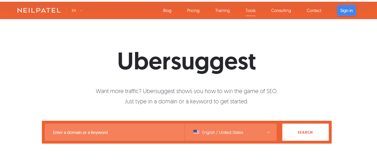 Ubersuggest