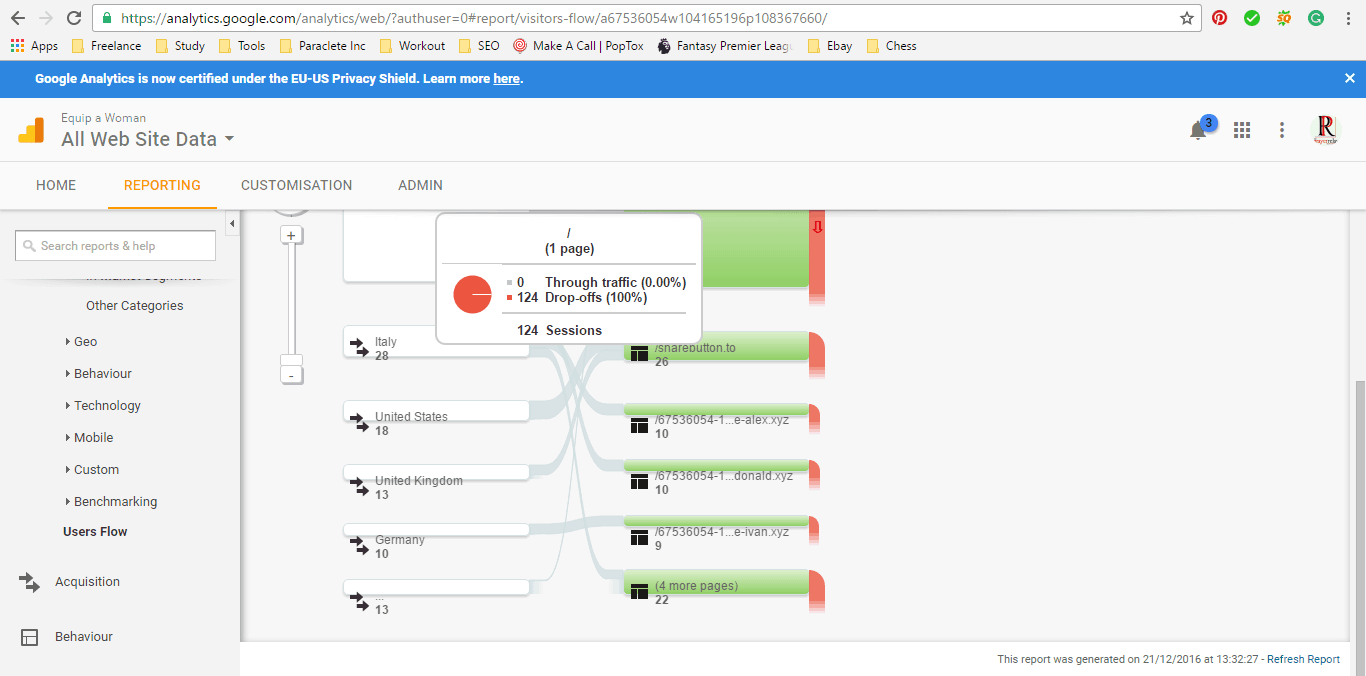 Google Analytics Users Flow