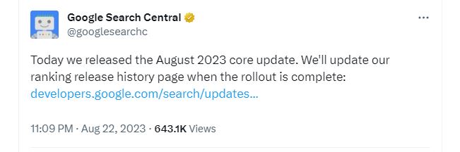 august 2023 core update