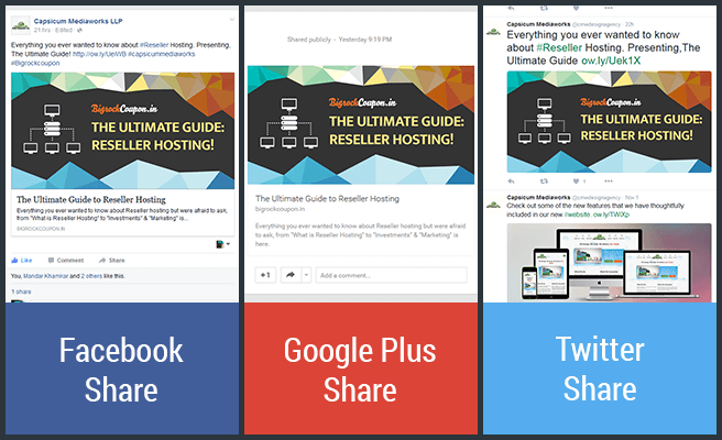 Example OF Social Sharing Post