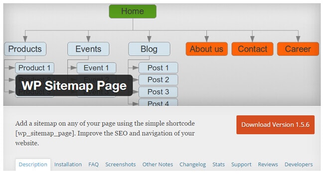 wp sitemap page